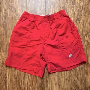 Mens AFTCO Shorts, size 32. Crimson red color.